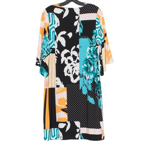 Chicos Dress Kimono Patchwork Eclectic Artsy Contemporary Abstract 1 Medium 8 - Picture 2 of 6